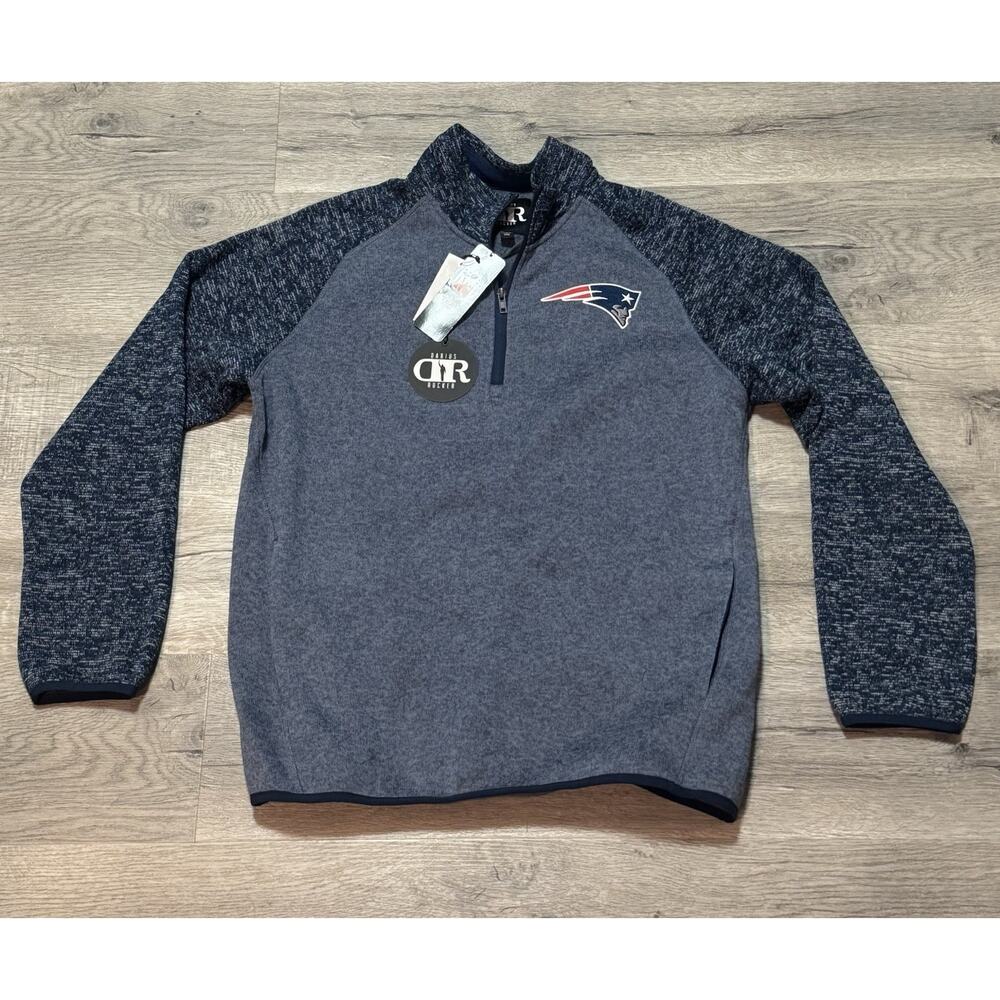 NWT New England Patriots Darius Rucker Tonal 1/4 Zip Jacket L NFL